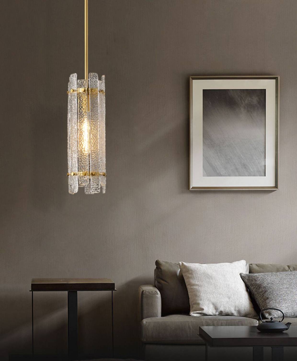 Elegant Glass Drop Ceiling Lamp