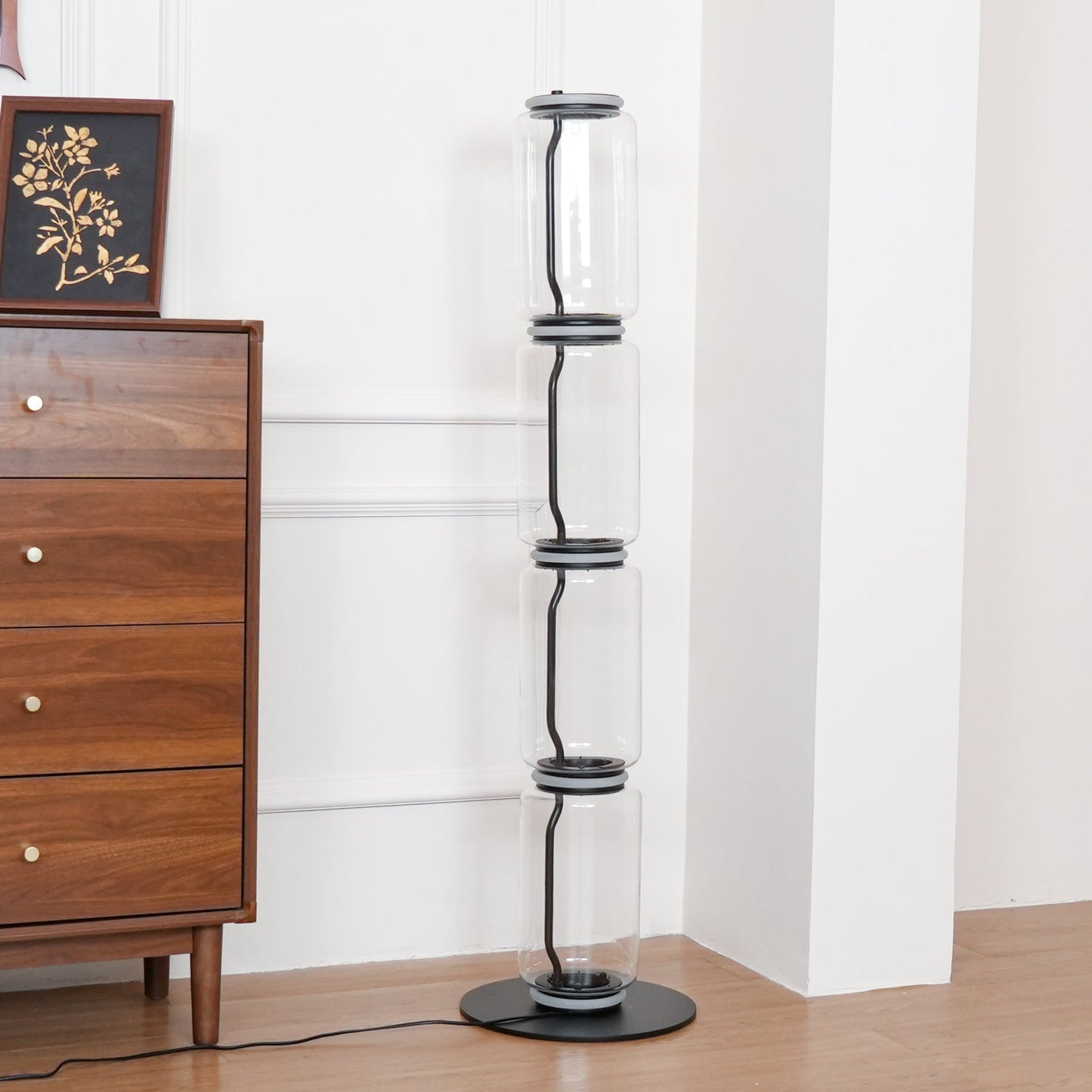 Teyylino Cylindrical Glass Floor Lamp 6