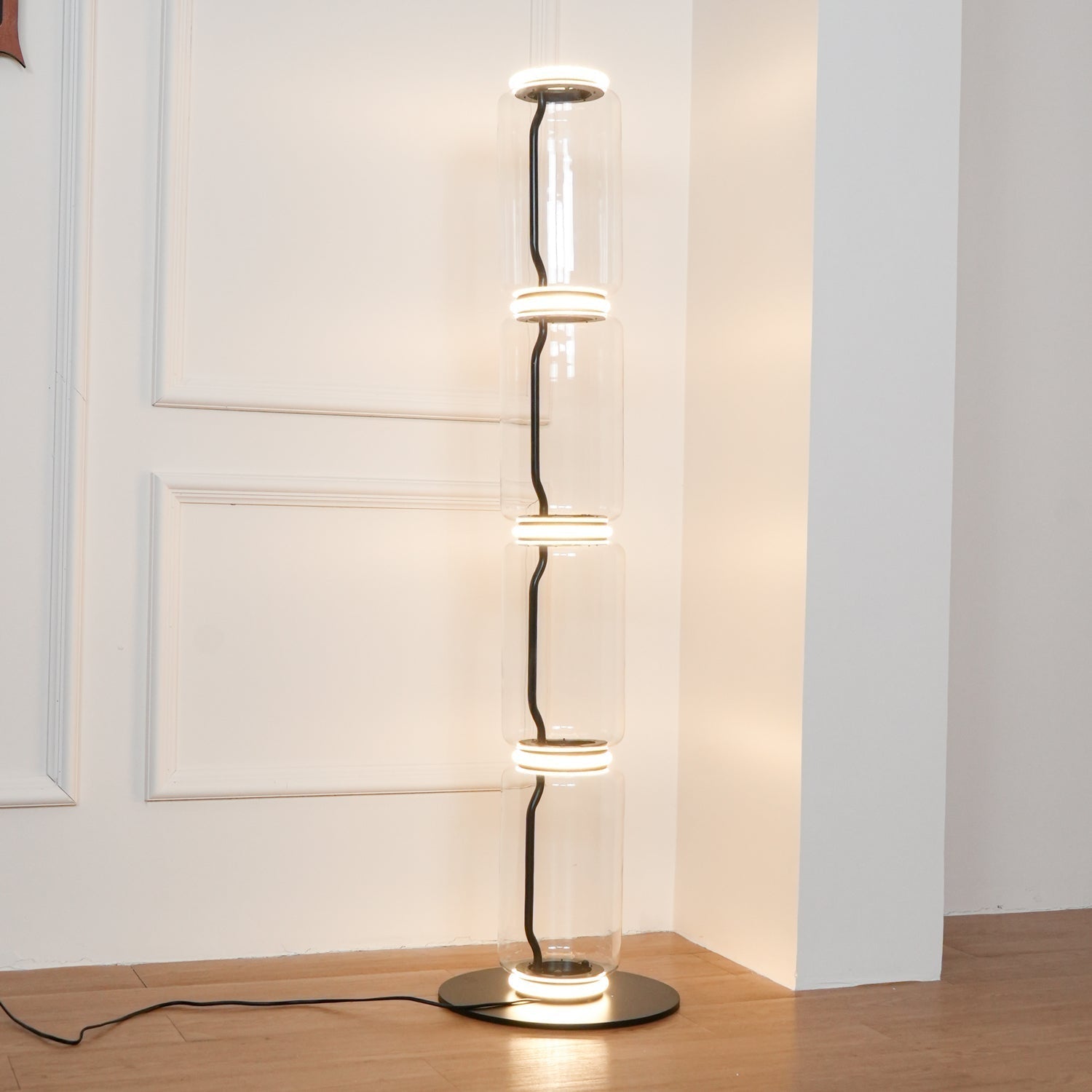 Teyylino Cylindrical Glass Floor Lamp 7