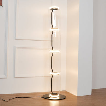 Teyylino Cylindrical Glass Floor Lamp 7