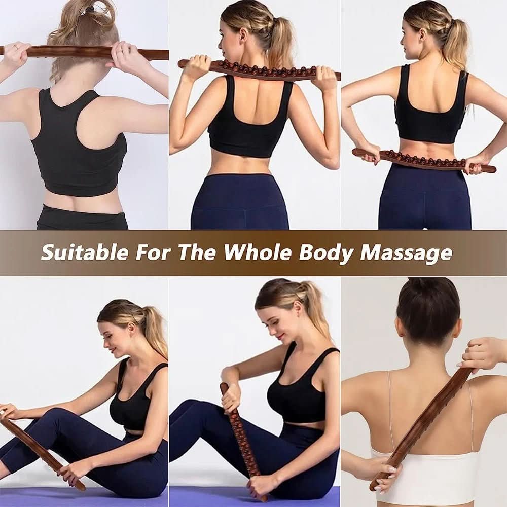 Therawood | Elegant Natural Wooden Gua Sha Facial Massage Tool 1