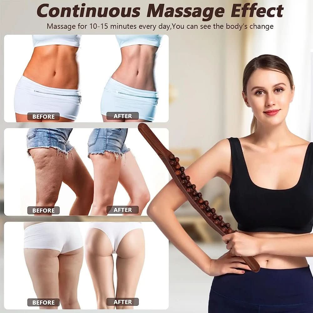 Therawood | Elegant Natural Wooden Gua Sha Facial Massage Tool 2