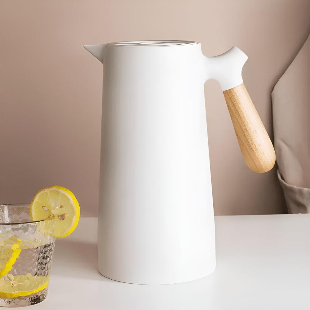 Hot Coffee Server with Insulated Wooden Handle - Lusomart