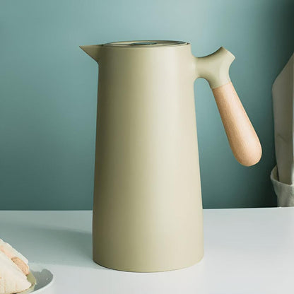 Hot Coffee Server with Insulated Wooden Handle