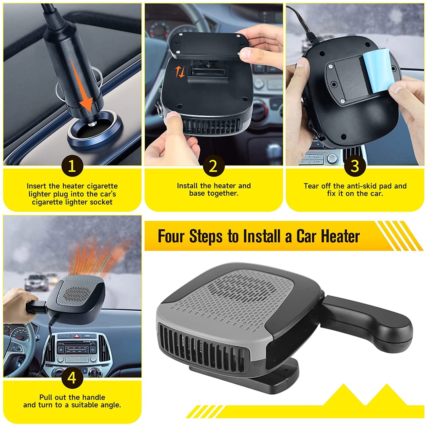 ThermoBlaze | 12V Electric Car Heater – Dual Function Heating & Moisture Control 2