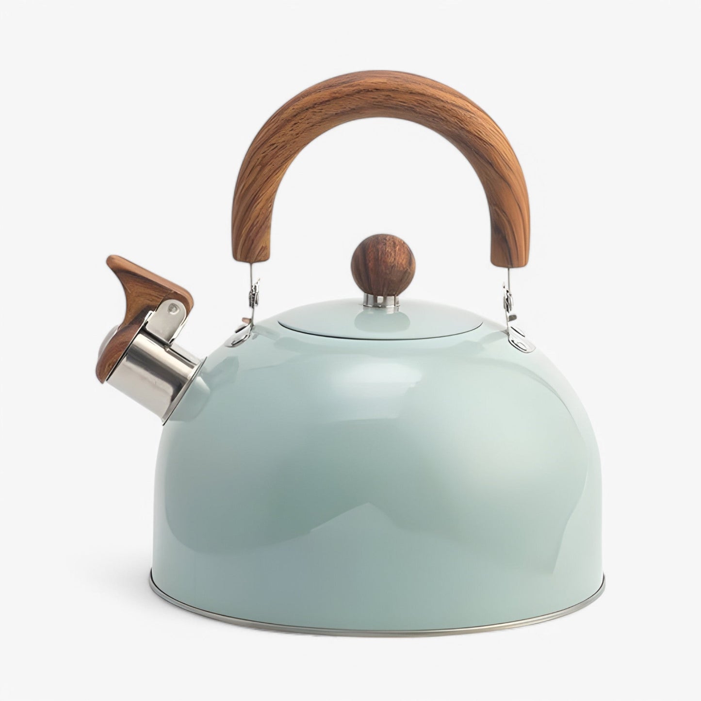 Classic Metal Whistling Tea Kettle with Wood Grip - Lusomart