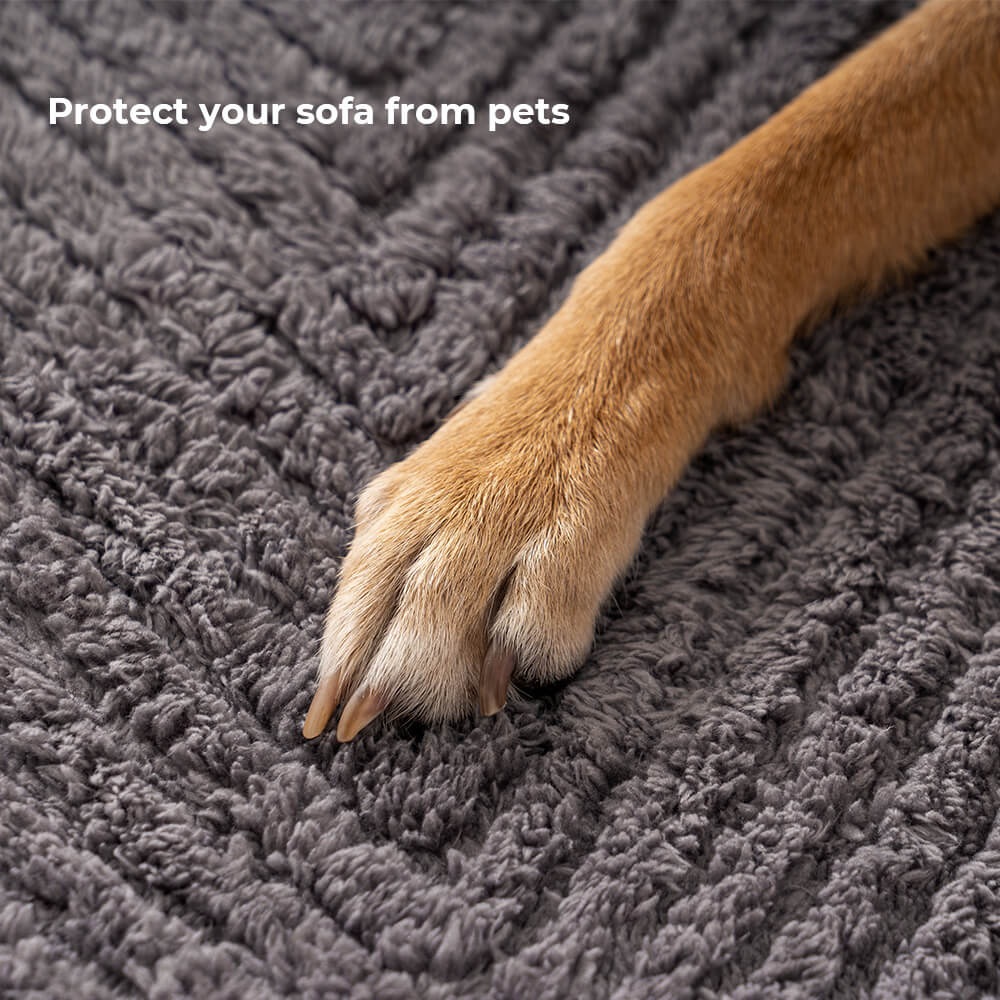 Soft Faux Fur Anti-Slip Sofa Cover for Living Room