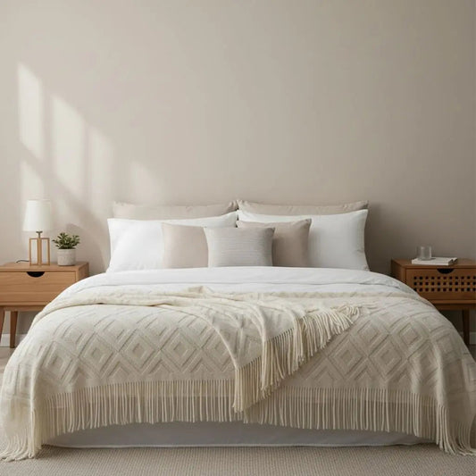 Soft Elena Cable Knit Blanket - Lusomart