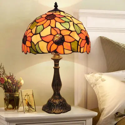 Tiffany-Style Desk Lamp with Adjustable Gooseneck – Handcrafted Colorful Glass Design for Home and Office 5