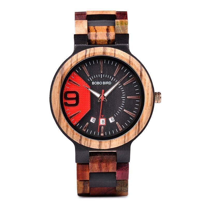 TimberCraft | Elegant Natural Wood Men's Quartz Watch with Date Display 2