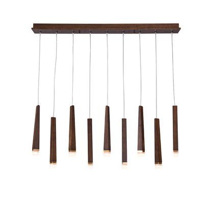 TimberGlow | Modern Elegant Wooden Dining Room Chandelier Light 11