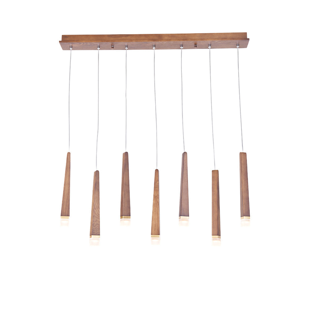 TimberGlow | Modern Elegant Wooden Dining Room Chandelier Light 15