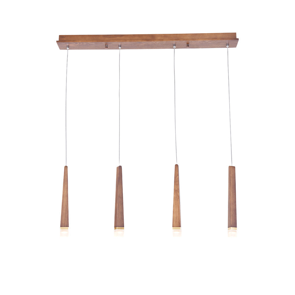 TimberGlow | Modern Elegant Wooden Dining Room Chandelier Light 16