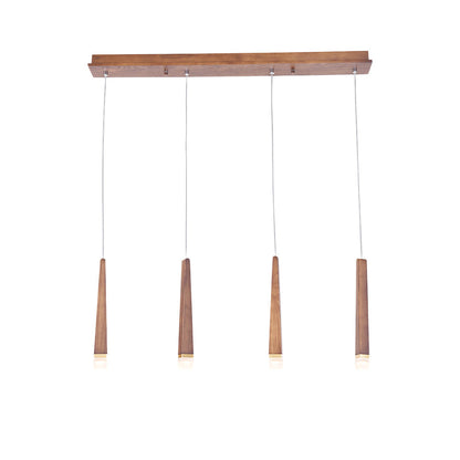 TimberGlow | Modern Elegant Wooden Dining Room Chandelier Light 16