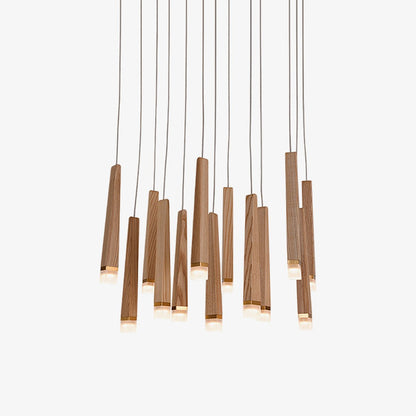 TimberGlow | Modern Elegant Wooden Dining Room Chandelier Light 2