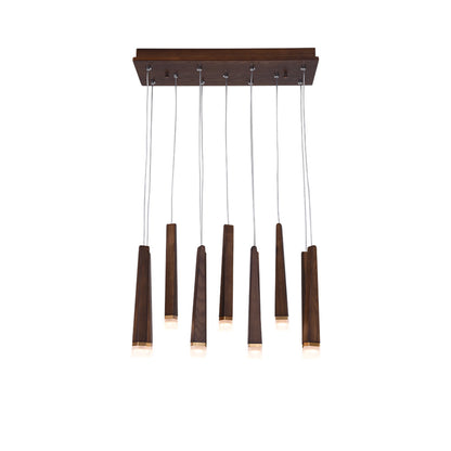 TimberGlow | Modern Elegant Wooden Dining Room Chandelier Light 27