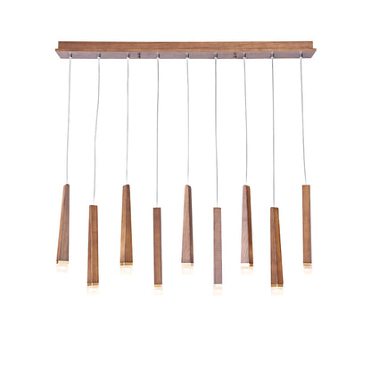 TimberGlow | Modern Elegant Wooden Dining Room Chandelier Light 28