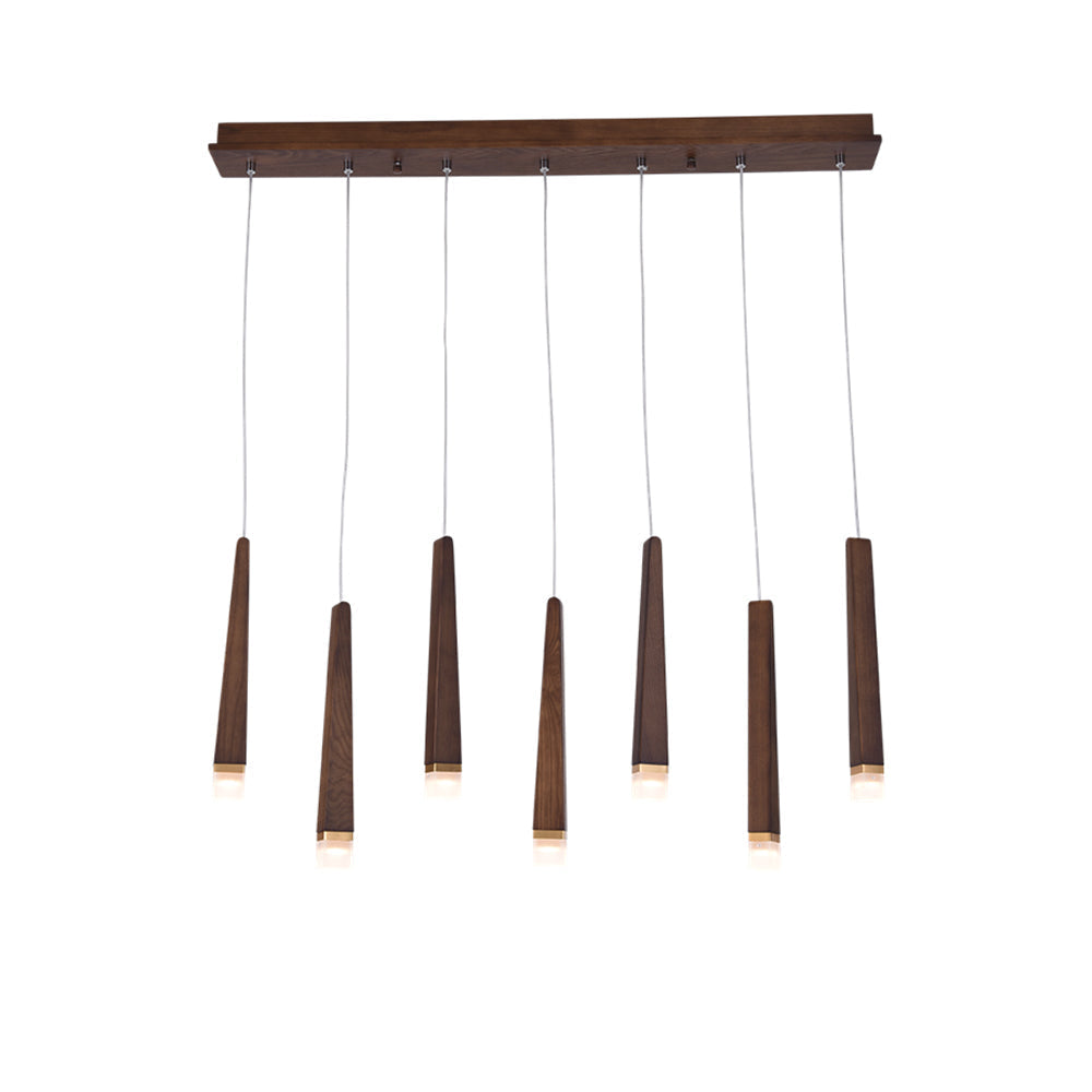 TimberGlow | Modern Elegant Wooden Dining Room Chandelier Light 32