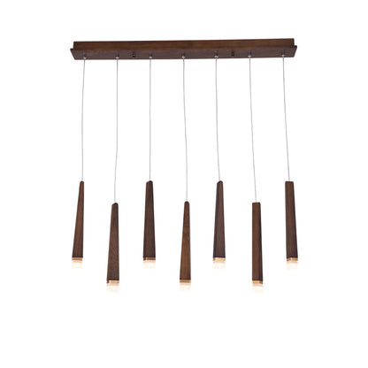 TimberGlow | Modern Elegant Wooden Dining Room Chandelier Light 32