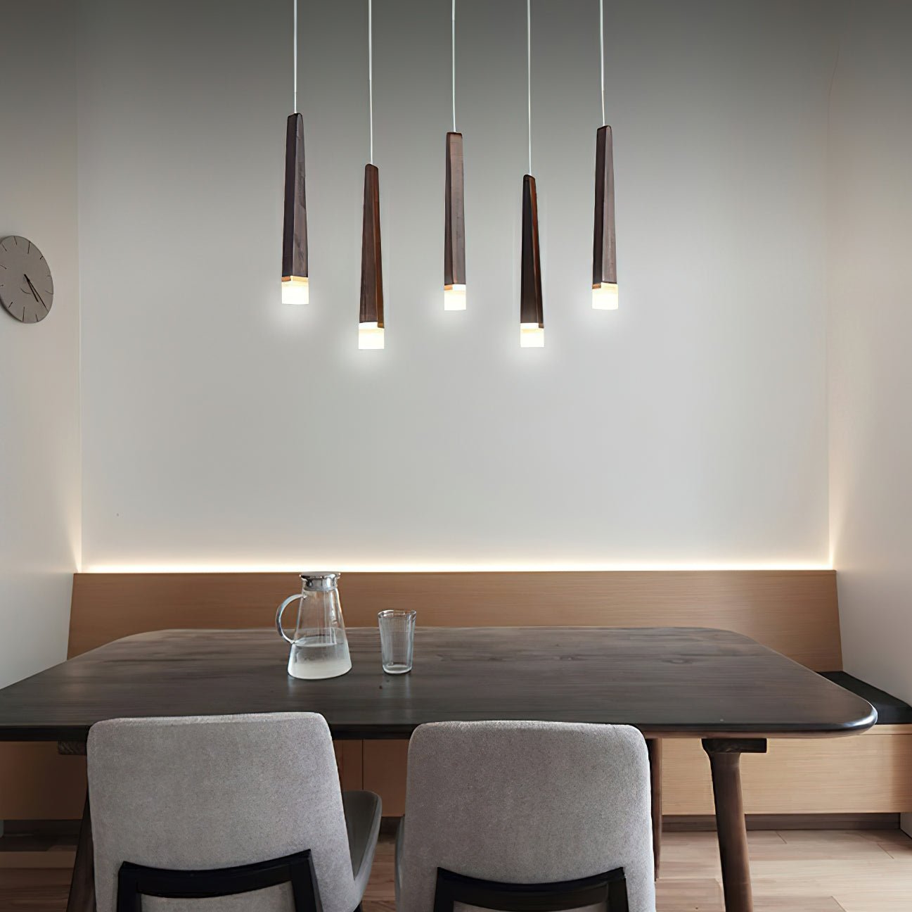 TimberGlow | Modern Elegant Wooden Dining Room Chandelier Light 4