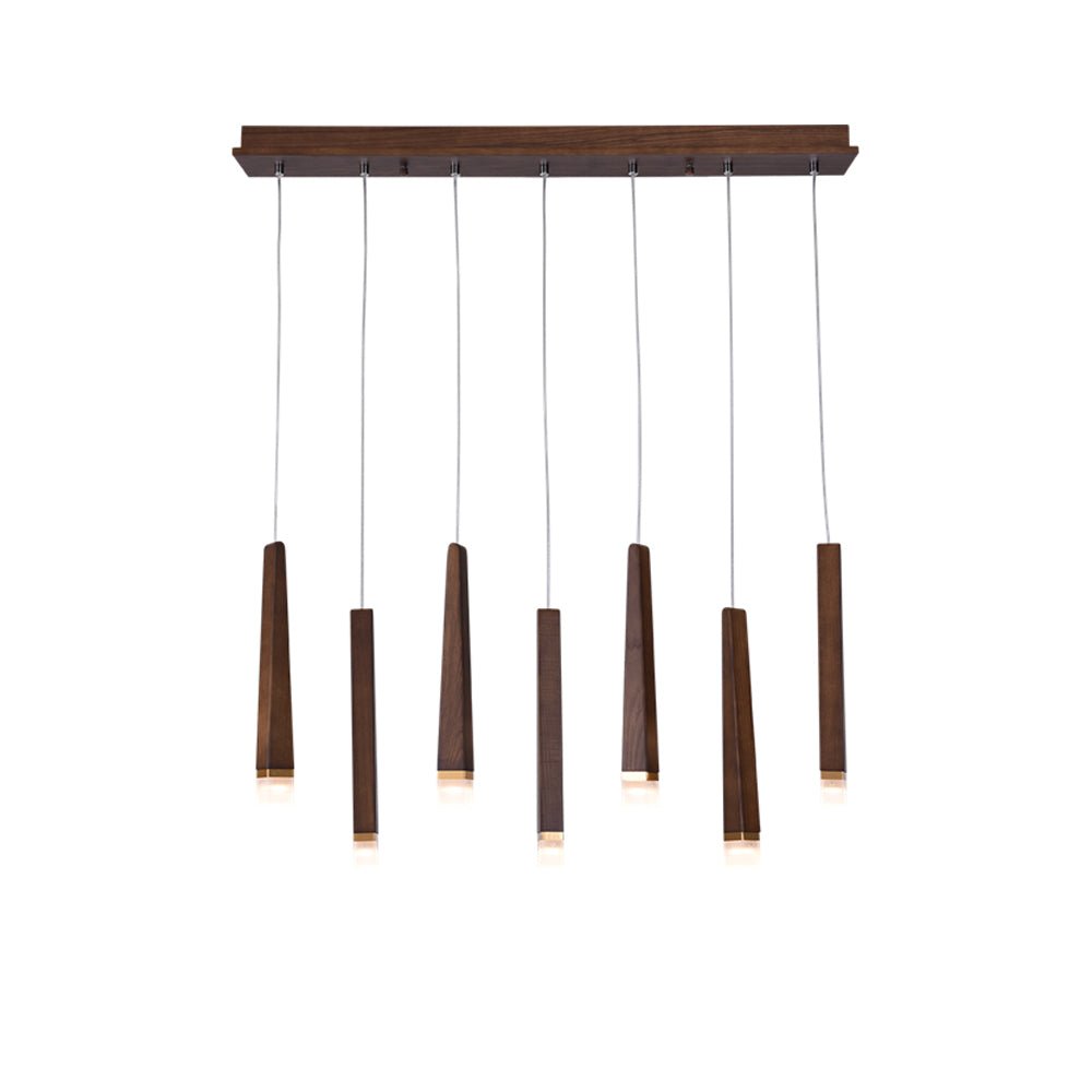 TimberGlow | Modern Elegant Wooden Dining Room Chandelier Light 9