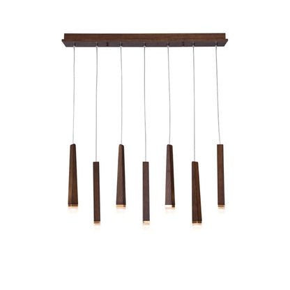 TimberGlow | Modern Elegant Wooden Dining Room Chandelier Light 9