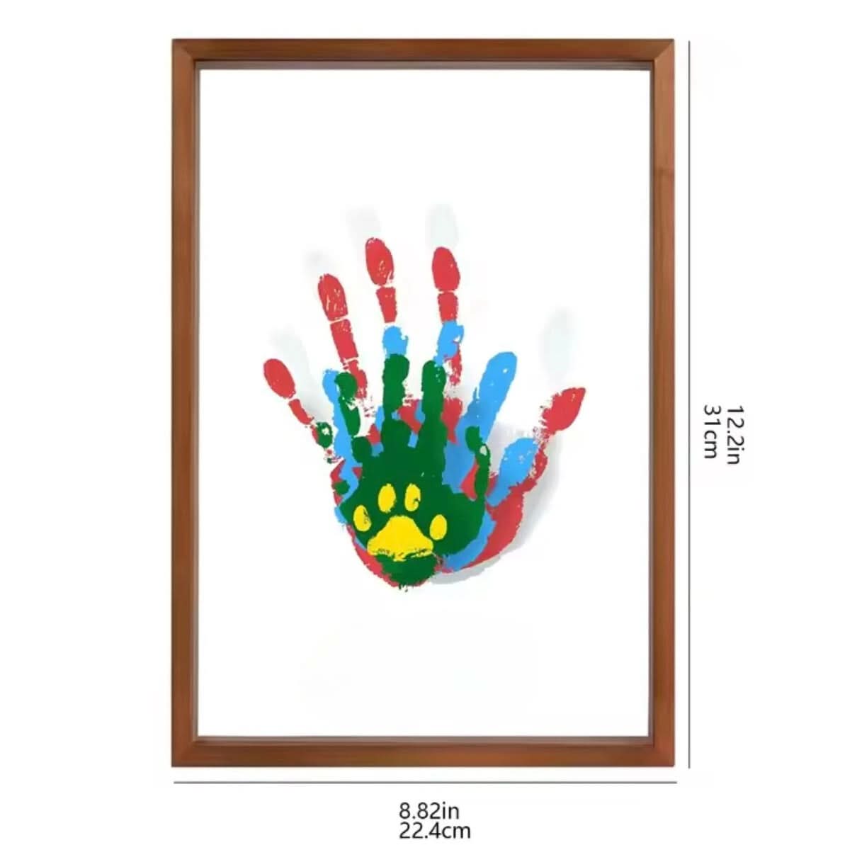 TimberNest | Charming Natural Wood Baby Memory Frame with Clay Imprints 4
