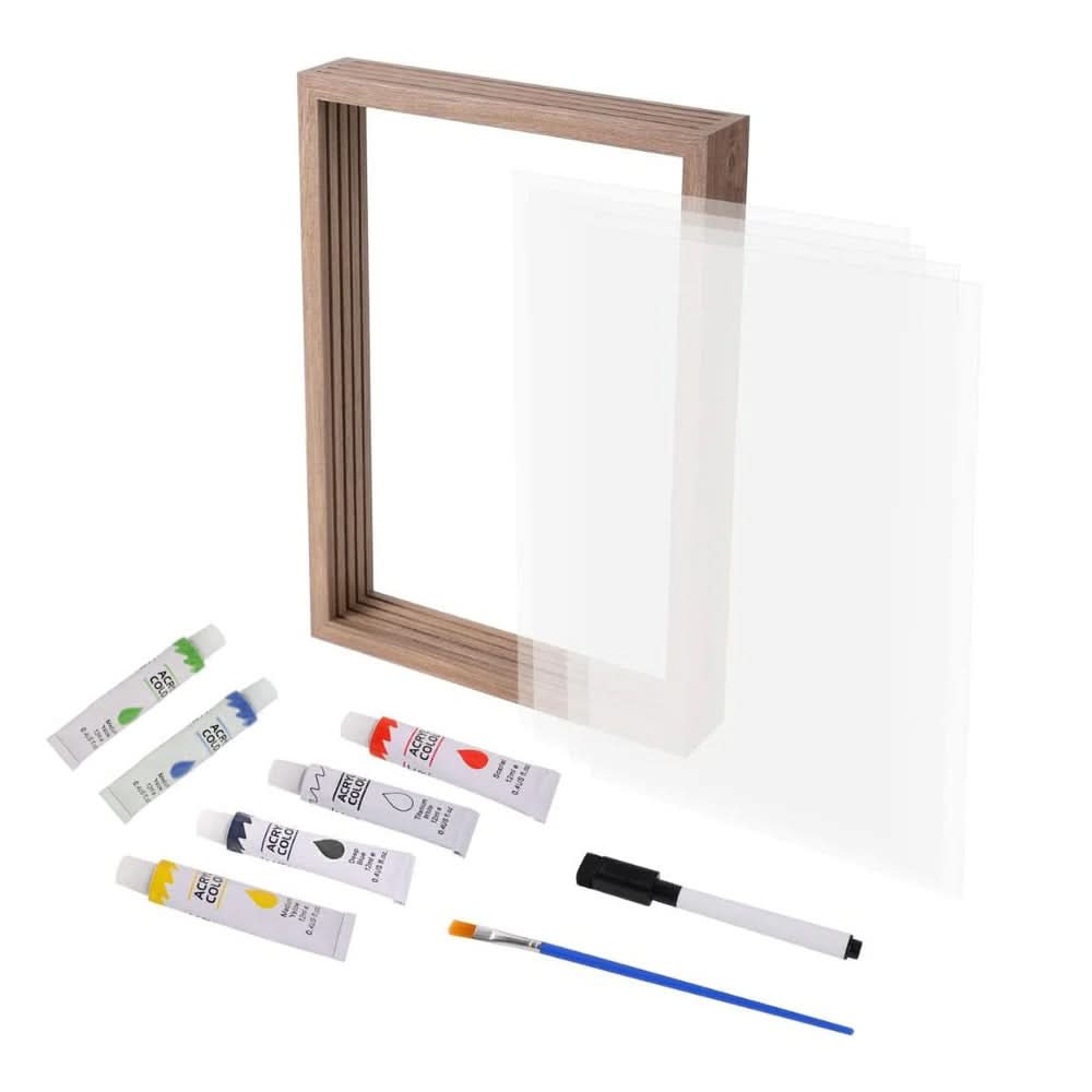 TimberNest | Charming Natural Wood Baby Memory Frame with Clay Imprints 5