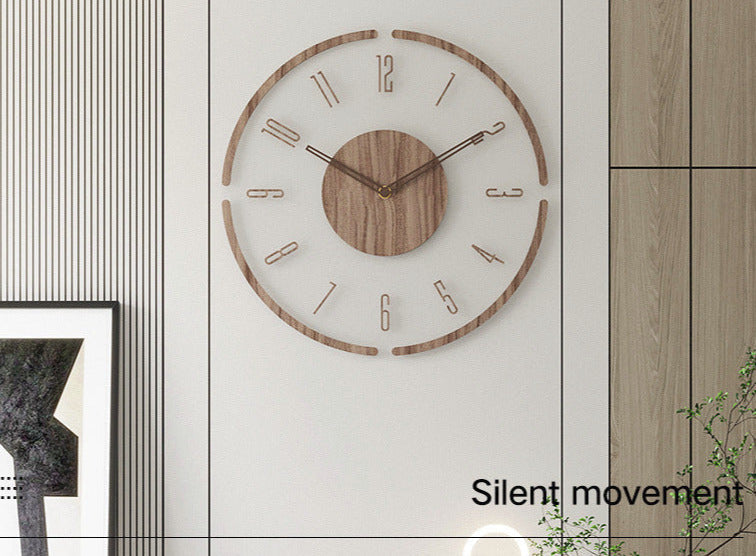 Rustic Wood and Glass Wall Clock