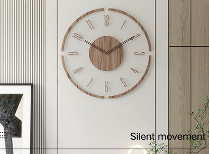 Rustic Wood and Glass Wall Clock