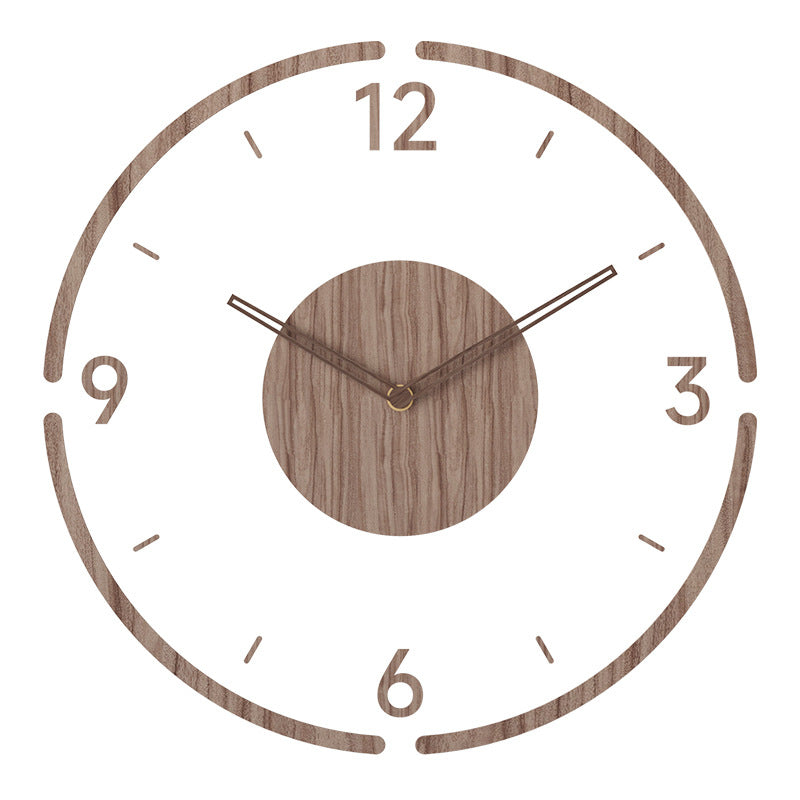 Rustic Wood and Glass Wall Clock - Lusomart