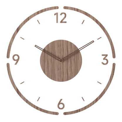 Rustic Wood and Glass Wall Clock - Lusomart
