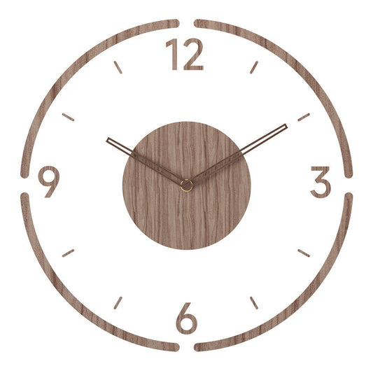 Rustic Wood and Glass Wall Clock - Lusomart