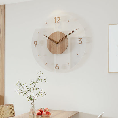 Rustic Wood and Glass Wall Clock