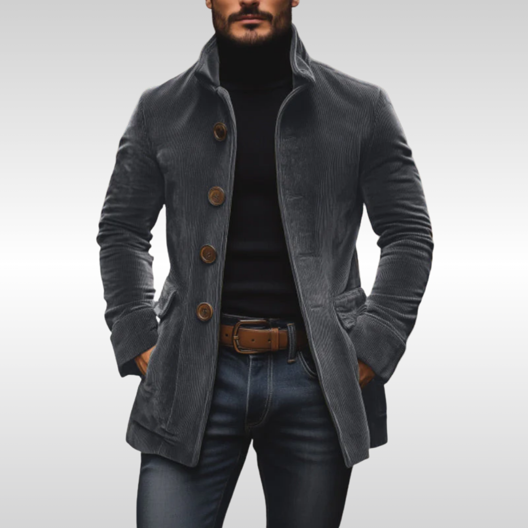 Classic Corduroy Blazer with Plush Lining - Versatile Slim Fit Jacket - Lusomart