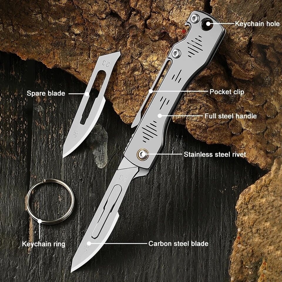 TitanEdge | Versatile Durable Stainless Steel Folding Camping Knife 4