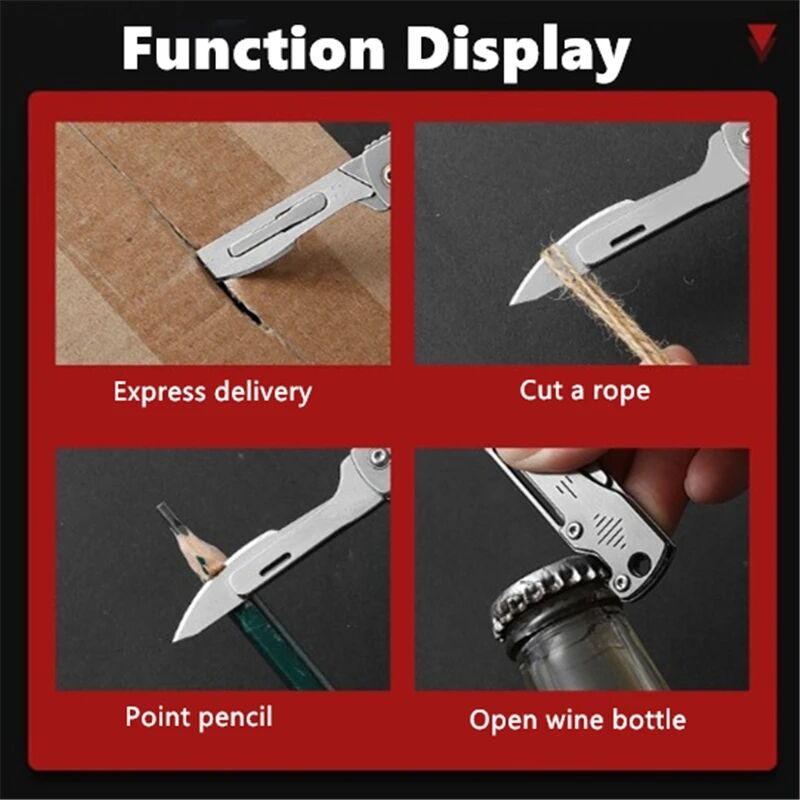 TitanEdge | Versatile Durable Stainless Steel Folding Camping Knife 5