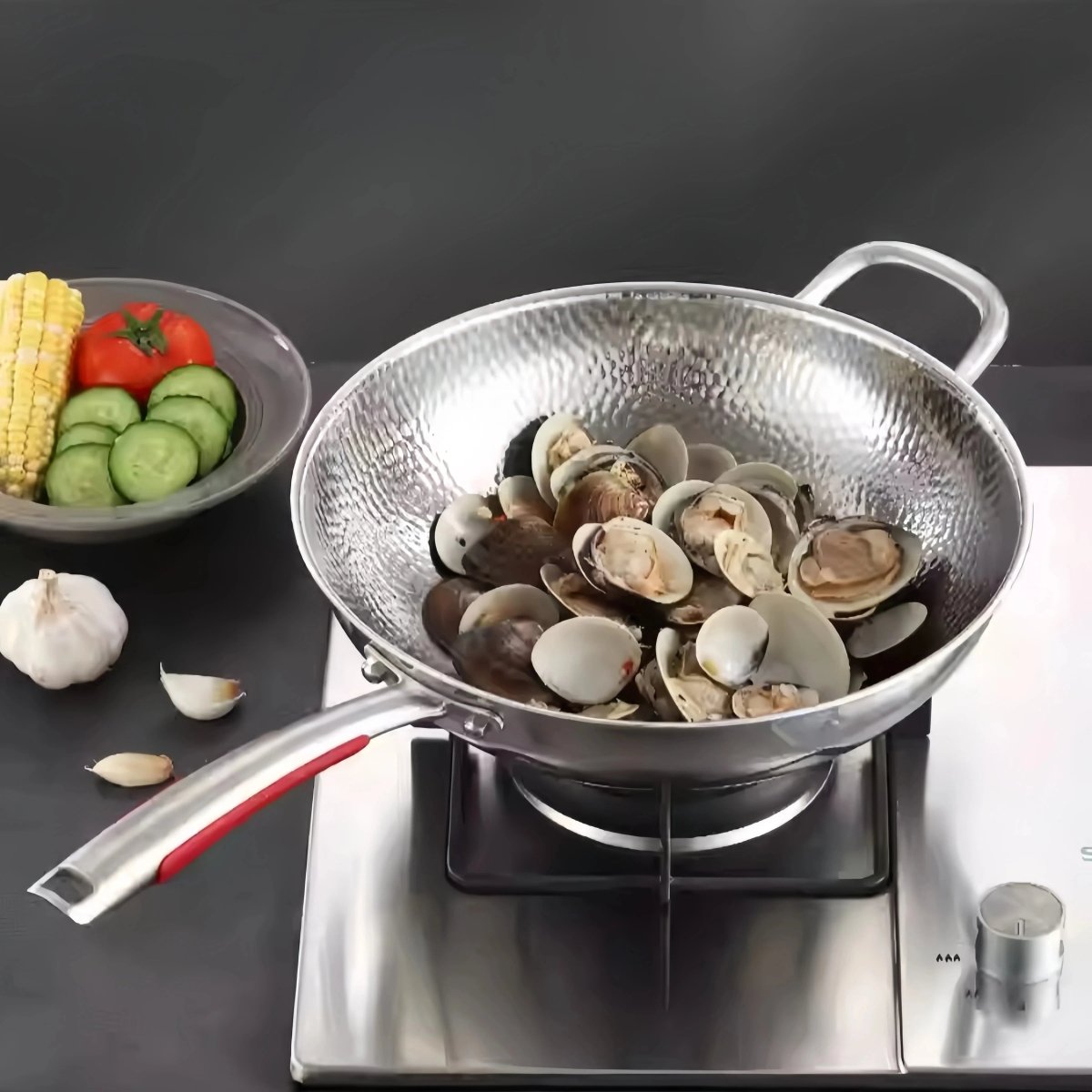 Heavy Duty Non Stick Induction Wok Pan - Lusomart