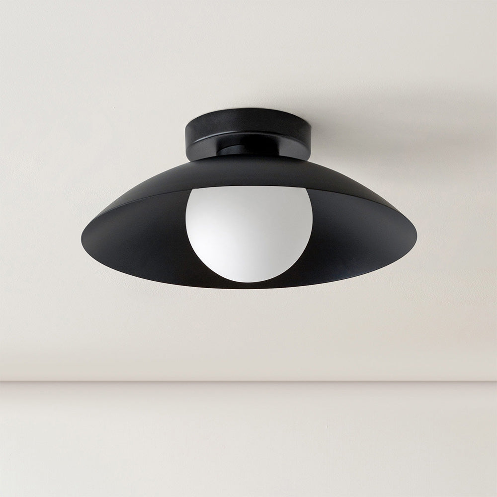 Tivora | Stylish Modern Matte Black Flush Mount Ceiling Light Fixture 7