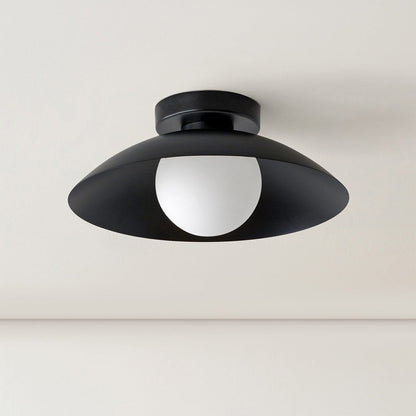Tivora | Stylish Modern Matte Black Flush Mount Ceiling Light Fixture 7