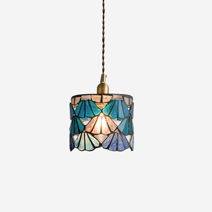 TizaGlass | Elegant Artistic Brass Tiffany Pendant Light Fixture 2