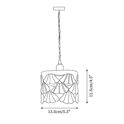 TizaGlass | Elegant Artistic Brass Tiffany Pendant Light Fixture 4