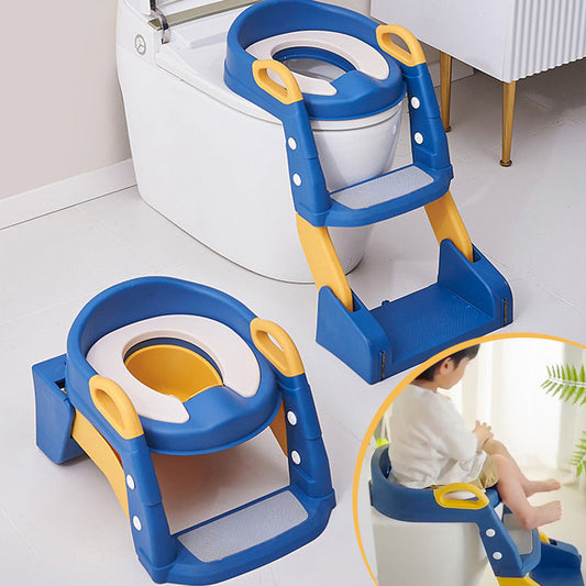 Child Potty Trainer Seat with Steps and Safety Lock - Lusomart