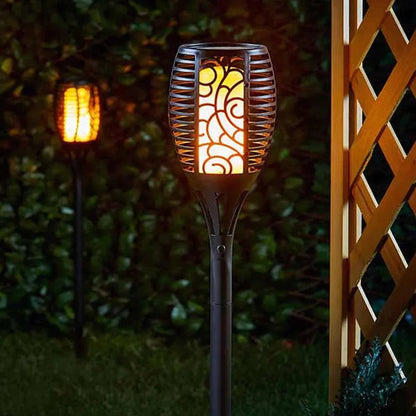 IP65 Waterproof LED Solar Garden Torches with 10-Hour Battery Life 0