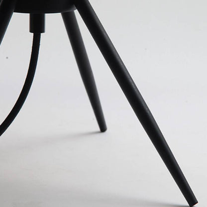 Sleek Black Glass Desk Lamp With Chic Metal Base