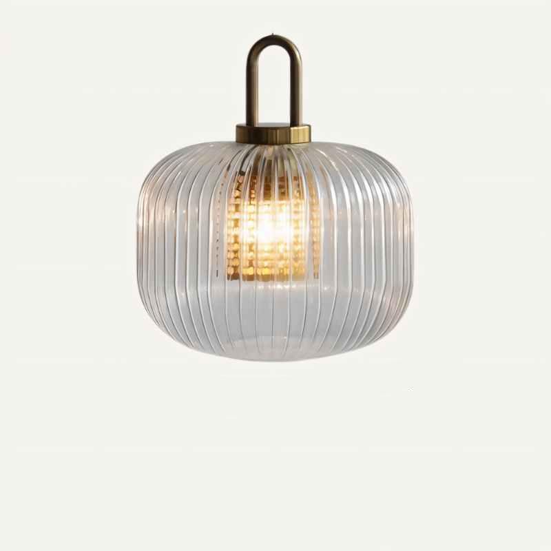 Textured Metal Glass Drop Light
