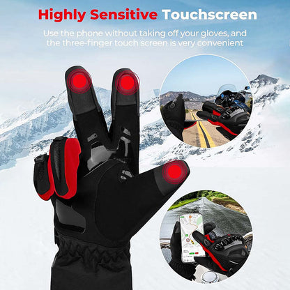 Warm Waterproof Motorcycle Gloves for Cold Weather