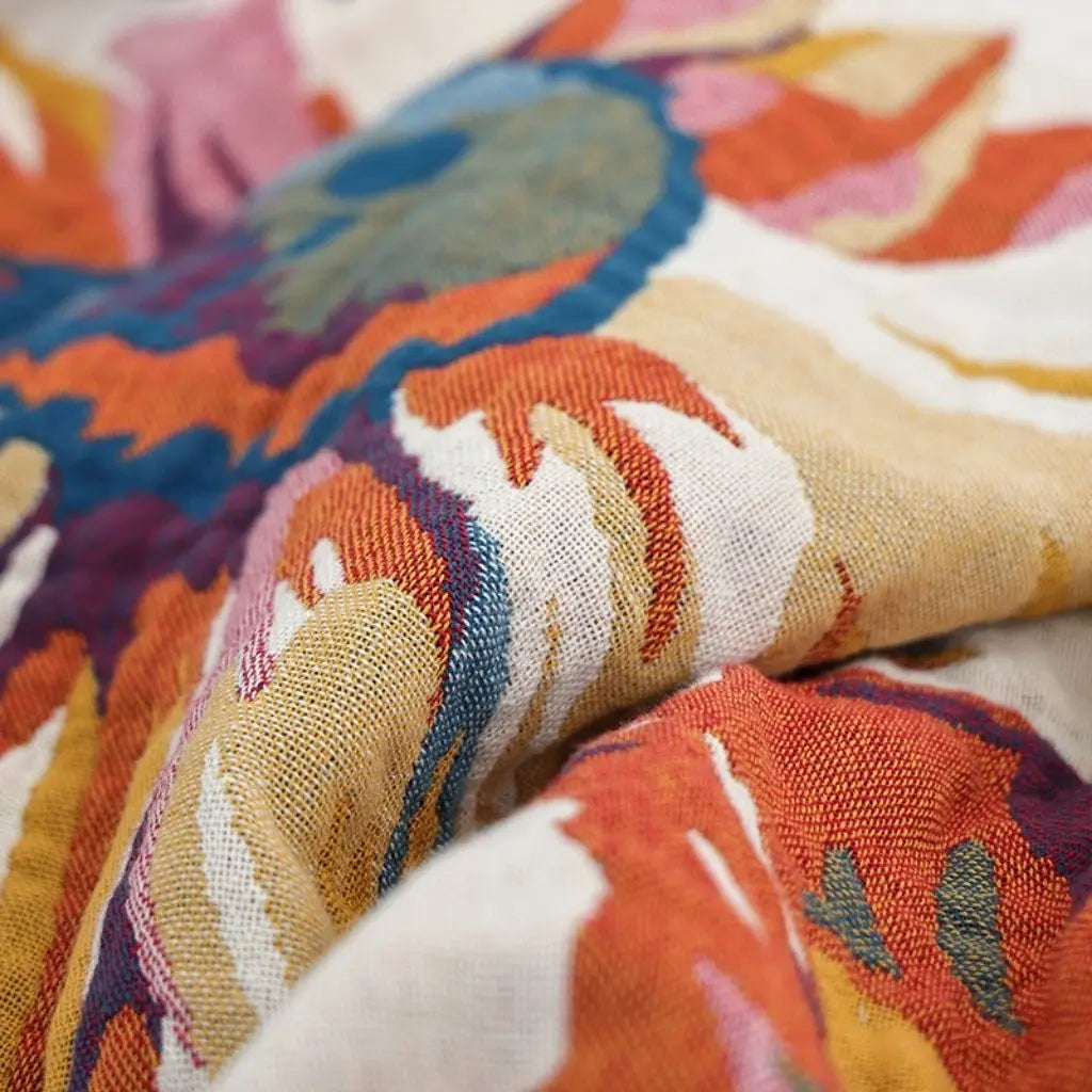 Multi purpose cotton gauze quilt suitable for bedding throw and versatile home use