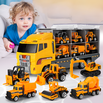 Metal Mini Truck Building Playset Toy Vehicle Carrier Kit