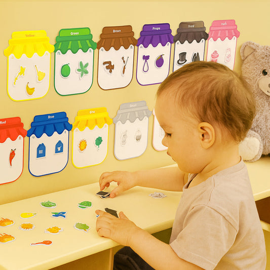 Fun Educational Color Sorting Magnet Board Toy Set - Lusomart